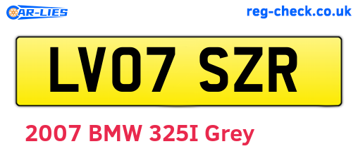 LV07SZR are the vehicle registration plates.
