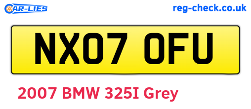 NX07OFU are the vehicle registration plates.