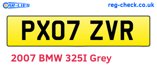 PX07ZVR are the vehicle registration plates.
