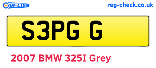 S3PGG are the vehicle registration plates.