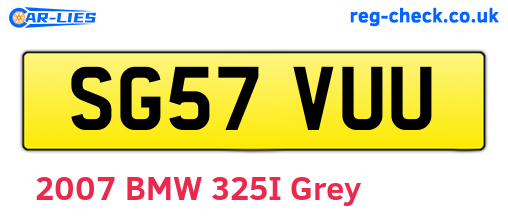 SG57VUU are the vehicle registration plates.