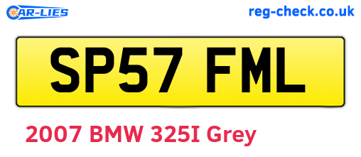 SP57FML are the vehicle registration plates.