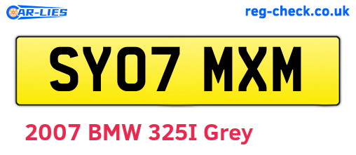SY07MXM are the vehicle registration plates.