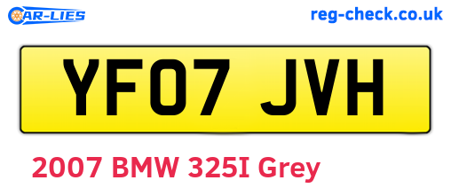 YF07JVH are the vehicle registration plates.