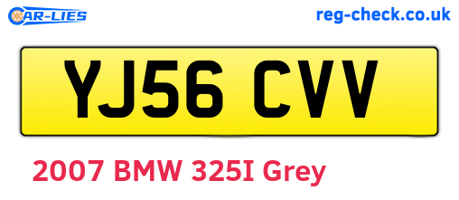 YJ56CVV are the vehicle registration plates.