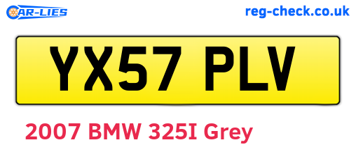YX57PLV are the vehicle registration plates.