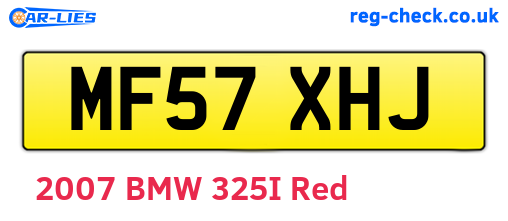 MF57XHJ are the vehicle registration plates.