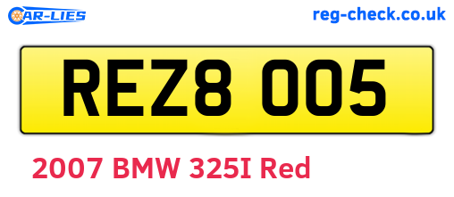 REZ8005 are the vehicle registration plates.