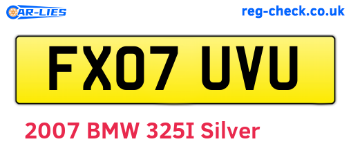 FX07UVU are the vehicle registration plates.