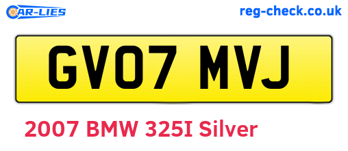 GV07MVJ are the vehicle registration plates.