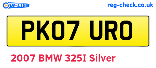 PK07URO are the vehicle registration plates.