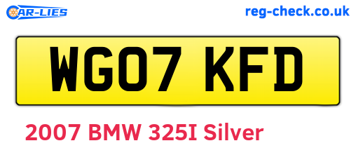 WG07KFD are the vehicle registration plates.
