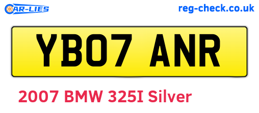 YB07ANR are the vehicle registration plates.