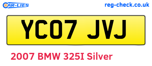 YC07JVJ are the vehicle registration plates.