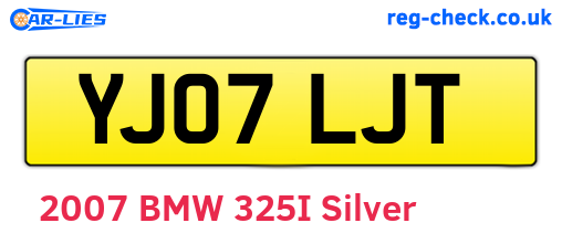 YJ07LJT are the vehicle registration plates.