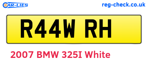 R44WRH are the vehicle registration plates.