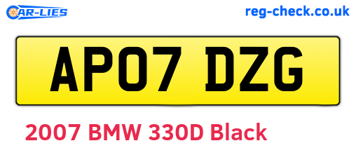 AP07DZG are the vehicle registration plates.