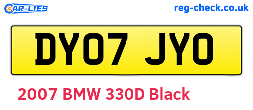 DY07JYO are the vehicle registration plates.