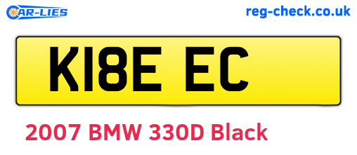 K18EEC are the vehicle registration plates.