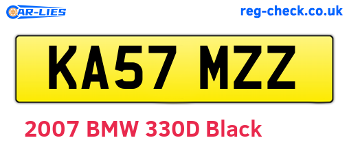 KA57MZZ are the vehicle registration plates.