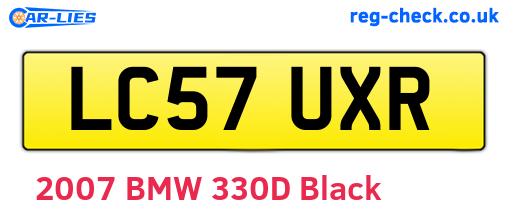 LC57UXR are the vehicle registration plates.