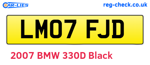 LM07FJD are the vehicle registration plates.