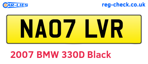 NA07LVR are the vehicle registration plates.