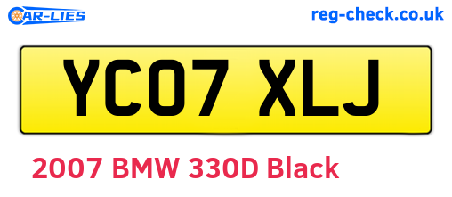 YC07XLJ are the vehicle registration plates.