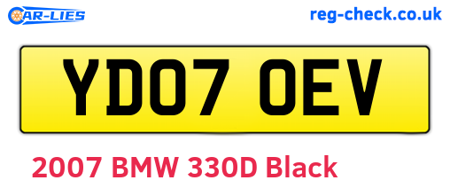 YD07OEV are the vehicle registration plates.