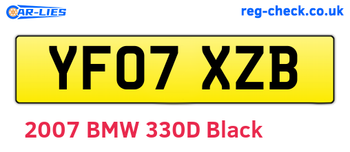YF07XZB are the vehicle registration plates.