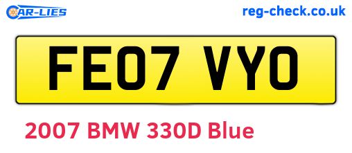 FE07VYO are the vehicle registration plates.