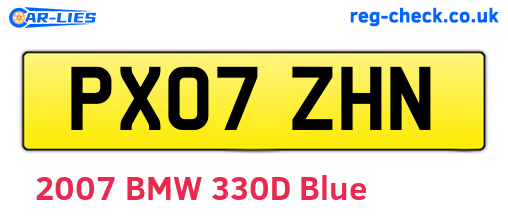 PX07ZHN are the vehicle registration plates.