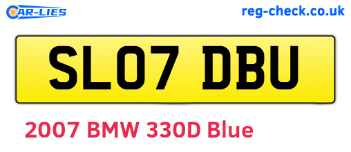 SL07DBU are the vehicle registration plates.