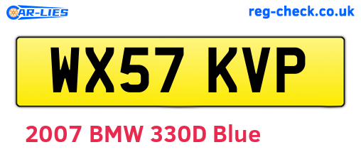 WX57KVP are the vehicle registration plates.