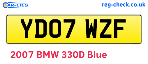 YD07WZF are the vehicle registration plates.