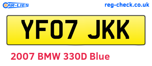 YF07JKK are the vehicle registration plates.