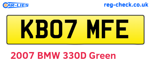 KB07MFE are the vehicle registration plates.