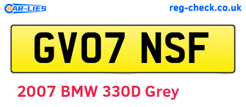 GV07NSF are the vehicle registration plates.