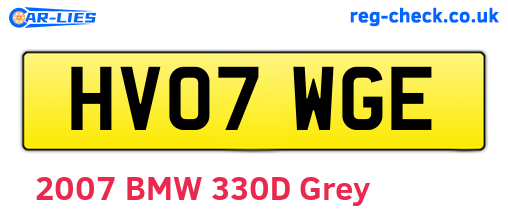 HV07WGE are the vehicle registration plates.