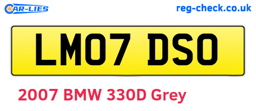 LM07DSO are the vehicle registration plates.