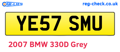 YE57SMU are the vehicle registration plates.