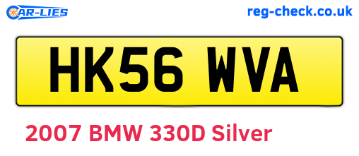 HK56WVA are the vehicle registration plates.