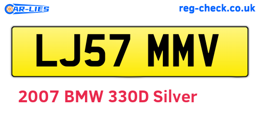LJ57MMV are the vehicle registration plates.