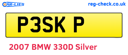 P3SKP are the vehicle registration plates.