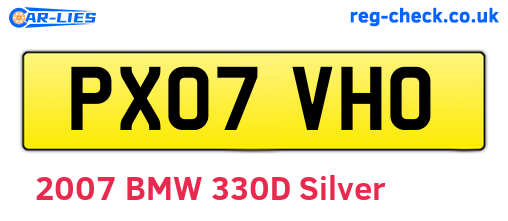 PX07VHO are the vehicle registration plates.