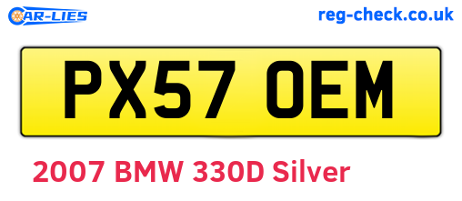PX57OEM are the vehicle registration plates.