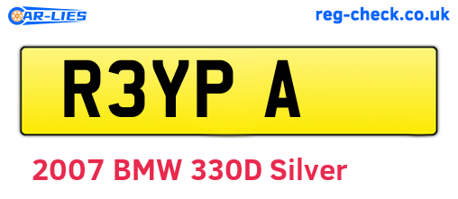 R3YPA are the vehicle registration plates.