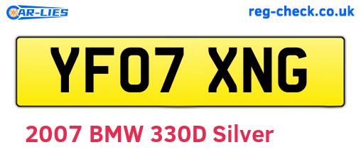 YF07XNG are the vehicle registration plates.