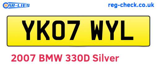 YK07WYL are the vehicle registration plates.