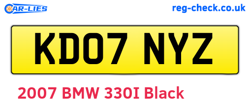 KD07NYZ are the vehicle registration plates.